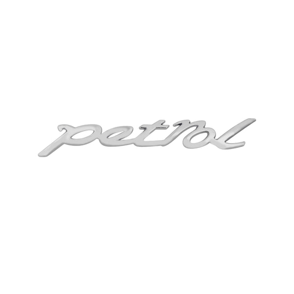 JVCV® 3D Metal Petrol Sticker – Chrome Emblem Badge for Car & Bike Fuel Tanks (Universal Fit)