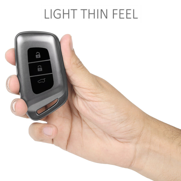 JVCV® Soft Matte Finish TPU Key Cover Compatible with MG Smart Key