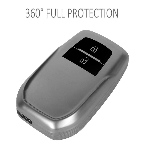 JVCV® Soft Matte Finish TPU Key Cover Compatible with Toyota Smart Ke