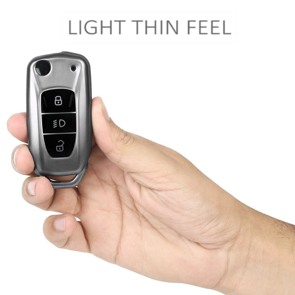 JVCV® Soft Matte Finish TPU Cover Compatible with Tata Flip Key