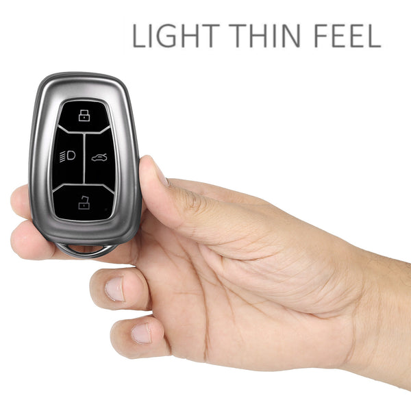 JVCV® Soft Matte Finish TPU Cover Compatible with Tata Smart Key