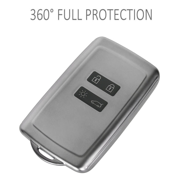 JVCV® Soft Matte Finish TPU Key Cover Compatible with Renault Smart Key