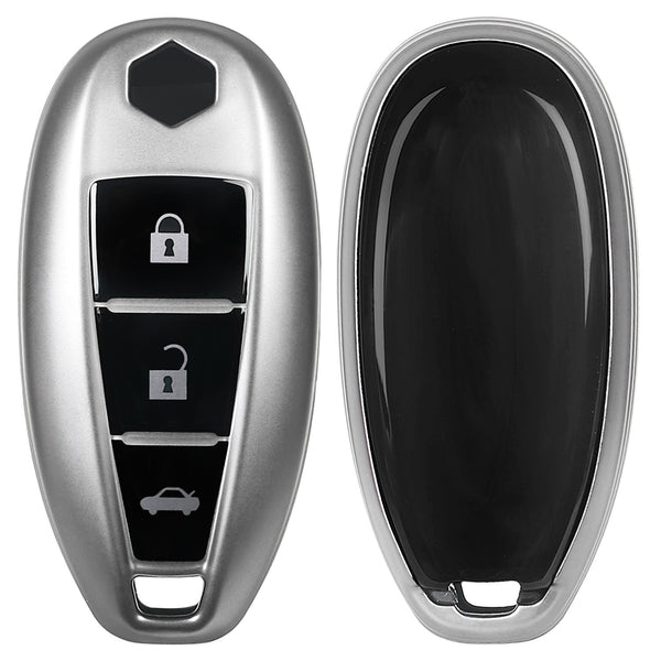 JVCV® Soft Matte Finish TPU Key Cover Compatible with Maruti Suzuki & Toyota Smart Key