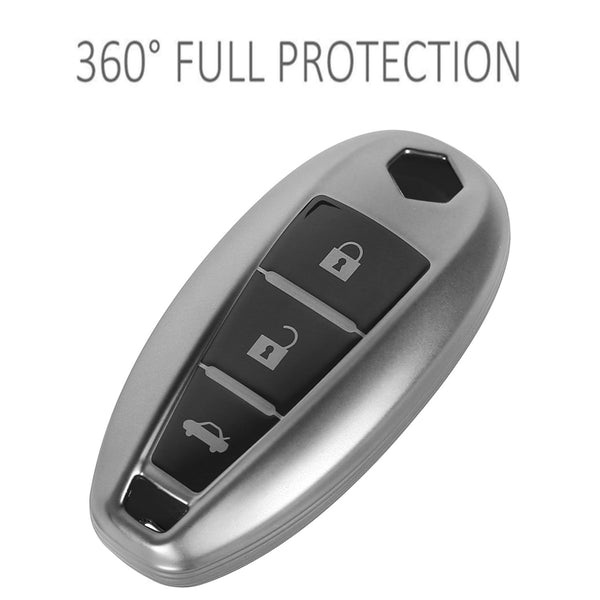 JVCV® Soft Matte Finish TPU Key Cover Compatible with Maruti Suzuki & Toyota Smart Key