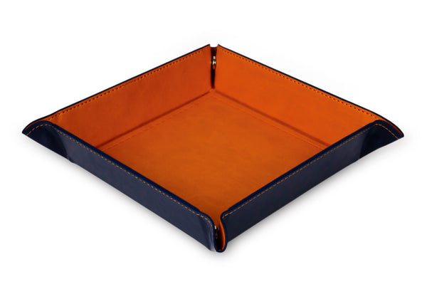 JVCV® PU Leather Valet Tray – Premium Desktop Organizer for Keys, Phone, Wallet, Coins & Jewelry (Catchall Nightstand Tray)