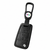 JVCV® Premium Metal & Leather Key Cover – Compatible with Skoda Kushaq, Octavia, Kodiaq, Superb & Volkswagen Taigun, Tiguan, Virtus Folding Key