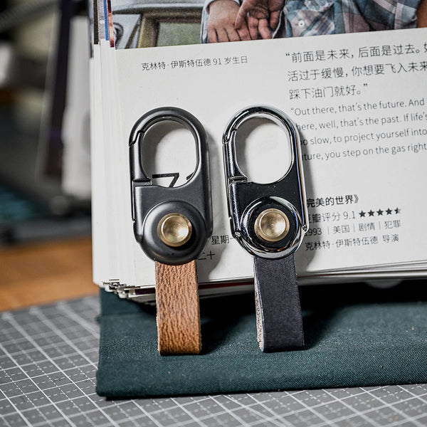 JVCV® Leather Universal Keychain – Premium Zinc Alloy Buckle | Lightweight Ring Hook Organizer for Car, Bike, Home & Office Keys | Stylish Accessories Holder for Men & Women