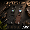 JVCV® Premium Metal & Leather Key Cover – Compatible with Skoda Kushaq, Octavia, Kodiaq, Superb & Volkswagen Taigun, Tiguan, Virtus Folding Key