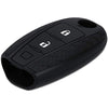 Silicone Carbon Fiber Pattern Key Cover Compatible With Maruti Suzuki Baleno Ciaz Vitara Brezza S Cross Swift Ignis And Toyota Urban Cruiser Smart Key (Black)