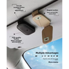 Single Pack Sunglasses Holder for Car Visor - Magnetic Leather Sunglasses Holder and Ticket Card Clip - Car Visor Accessories