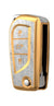 JVCV® Marble Gold Border TPU Key Cover Compatible with Toyota Innova Crysta and Corolla Altis Flip Key
