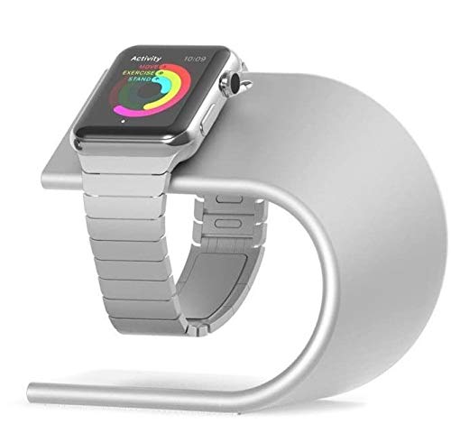 JVCV Sturdy Aluminum Platform Charger Stand Charging Dock Station Holder Cradle Compatible with Apple Watch/iWatch 2 3 4 38mm 40mm 42mm and 44 mm All Models