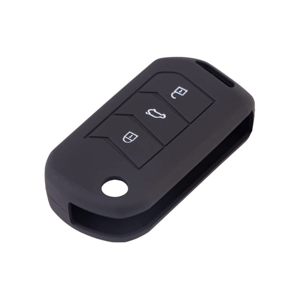 JVCV® Car Key Cover Compatible with Mahindra XUV 700, 3XO, Thar, Marazzo, Bolero, Scorpio, Scorpio N, XUV 300,XUV 400 EV, Thar Roxx 3 Button flip Key - Rally Stripes