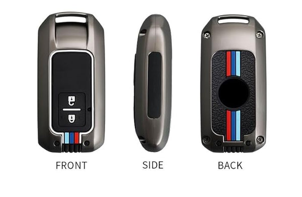 JVCV® Metal Key Cover compatible with Suzuki Jimny, Fronx, Grand Vitara, BALENO, XL6, Swift, ERTIGA, DZIRE, Urban Cruiser, Glanza, Hyryder 2 Button Smart Key