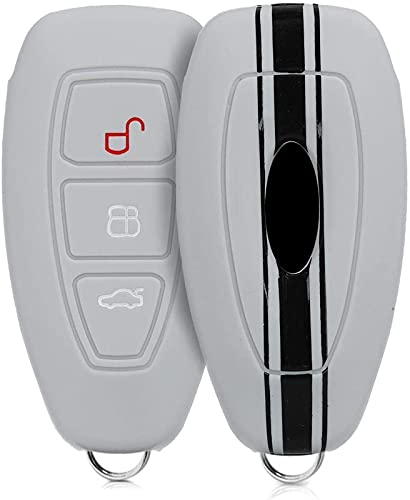 JVCV® Car Key Cover Compatible with Ford Ecosport Smart Key - Rally Stripe