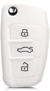 JVCV® Car Key Cover Compatible with Audi A1 A3 A6 Q2 Q3 Q7 TT TTS R8 S3 S6 RS3 Folding Key - Rally Stripe