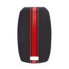 JVCV® Car Key Cover Compatible with Kia Seltos Sonet Carens 4 Button Smart Key - Rally Stripe