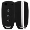 JVCV® Car Key Cover Compatible with Tata Curvv Tiago Tigor Punch Nexon Zest Bolt Safari Storme Flip Key - Rally Stripe