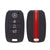 JVCV® Car Key Cover Compatible with Kia Seltos Sonet Carens 4 Button Smart Key - Rally Stripe