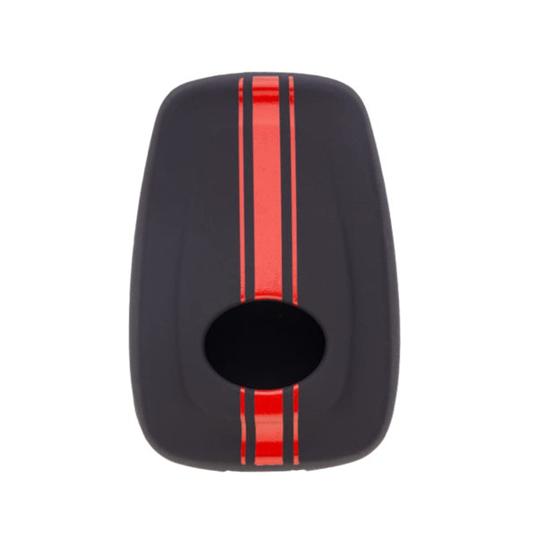 JVCV® Car Key Cover Compatible with Tata Nexon, Harrier, Tiago EV, Altroz, Tigor, Safari, Nexon EV, Punch, Punch EV 4 Button Smart Key - Rally Stripes