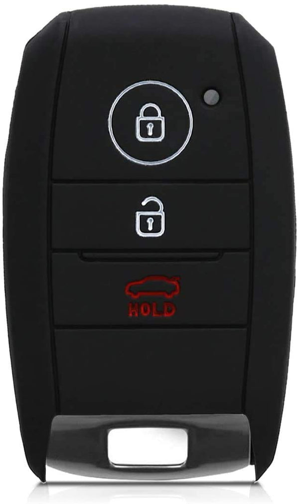 JVCV® Car Key Cover Compatible with Kia Seltos Sonet Carens 3 Button Smart Key - Rally Stripe