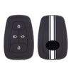JVCV® Car Key Cover Compatible with Tata Nexon, Harrier, Tiago EV, Altroz, Tigor, Safari, Nexon EV, Punch, Punch EV 4 Button Smart Key - Rally Stripes