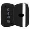 JVCV® Car Key Cover Compatible with Hyundai Alcazar Creta Venue i20 Tucson Elantra 4 Button Smart Key - Rally Stripe