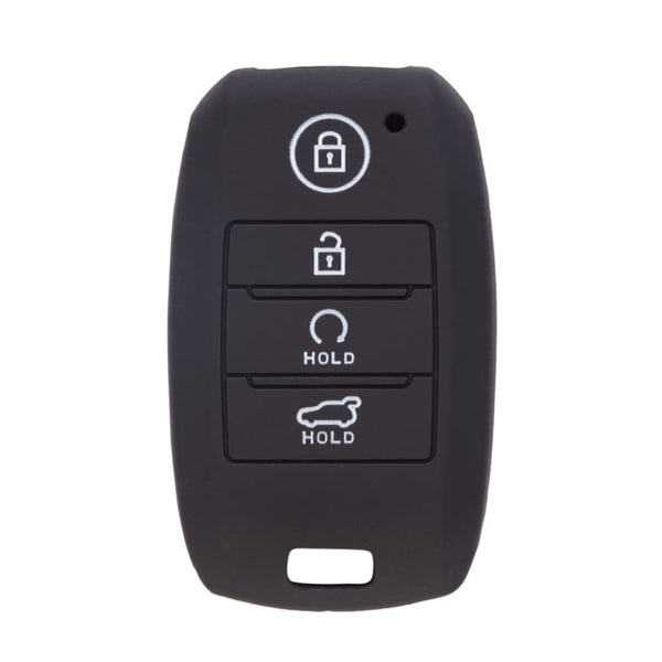 JVCV® Car Key Cover Compatible with Kia Seltos Sonet Carens 4 Button Smart Key - Rally Stripe