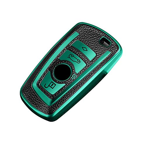JVCV® Premium Soft TPU Leather Pattern Key Cover Compatible with BMW Smart Key