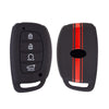 JVCV® Car Key Cover Compatible with New Hyundai Alcazar and Creta 4 Button Smart Key - Rally Stripe