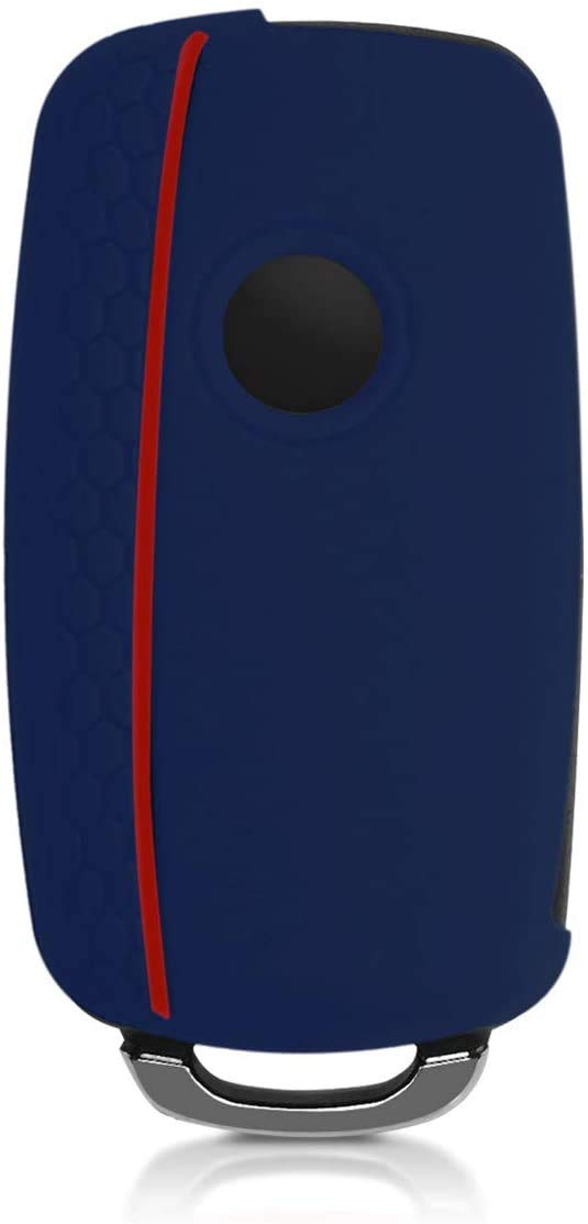 JVCV® Car Key Cover Compatible with Volkswagen Polo Vento Jetta Ameo Passat and Skoda Rapid Laura Superb Octavia Fabia Yeti Folding Key