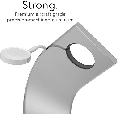 JVCV Sturdy Aluminum Platform Charger Stand Charging Dock Station Holder Cradle Compatible with Apple Watch/iWatch 2 3 4 38mm 40mm 42mm and 44 mm All Models