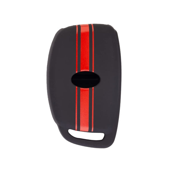 JVCV® Car Key Cover Compatible with New Hyundai Alcazar and Creta 4 Button Smart Key - Rally Stripe