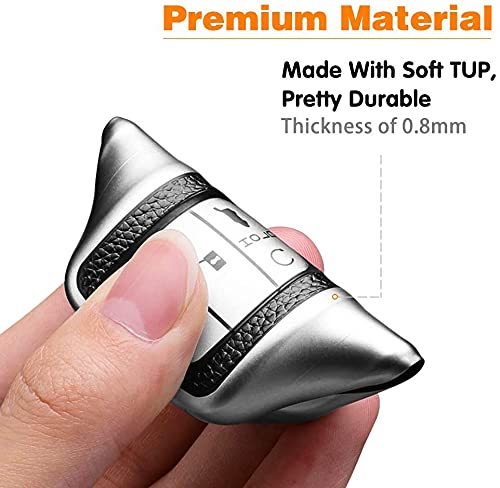 JVCV® Premium Soft TPU Leather Pattern Key Cover Compatible with Honda Smart Key