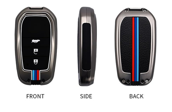 JVCV® Metal Key Cover Compatible with Toyota Fortuner, Hilux, Innova Crysta, Fortuner Legender, Innova HyCross, Land Cruiser 2B/3B Smart Key