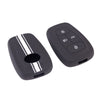 JVCV® Car Key Cover Compatible with Tata Nexon, Harrier, Tiago EV, Altroz, Tigor, Safari, Nexon EV, Punch, Punch EV 4 Button Smart Key - Rally Stripes