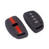 JVCV® Car Key Cover Compatible with New Hyundai Alcazar and Creta 4 Button Smart Key - Rally Stripe