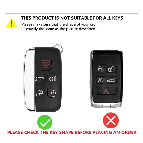 JVCV® Premium Soft TPU Leather Pattern Key Cover Compatible with Land Rover and Jaguar Smart Key