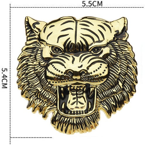 JVCV® 3D Metal Tiger Sticker – Chrome Emblem Badge for Cars, Bikes, Laptops, Helmets & More