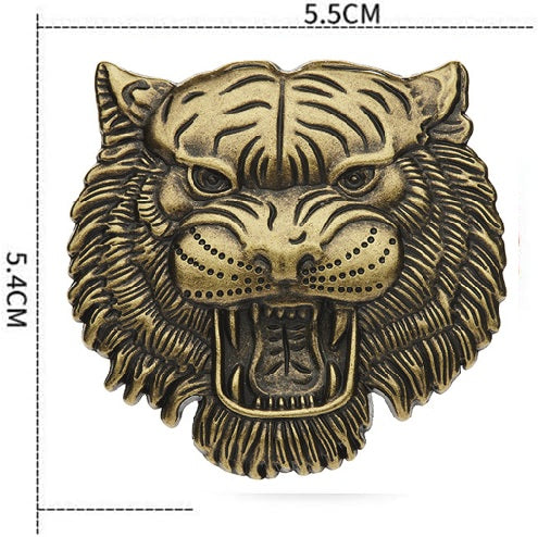 JVCV® 3D Metal Tiger Sticker – Chrome Emblem Badge for Cars, Bikes, Laptops, Helmets & More