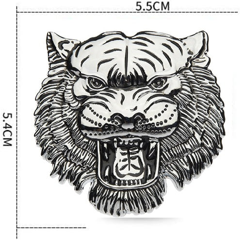JVCV® 3D Metal Tiger Sticker – Chrome Emblem Badge for Cars, Bikes, Laptops, Helmets & More