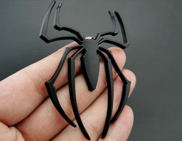 JVCV® 3D Metal Spider Sticker – Chrome Emblem Badge for Cars, Bikes, Laptops, Helmets & More