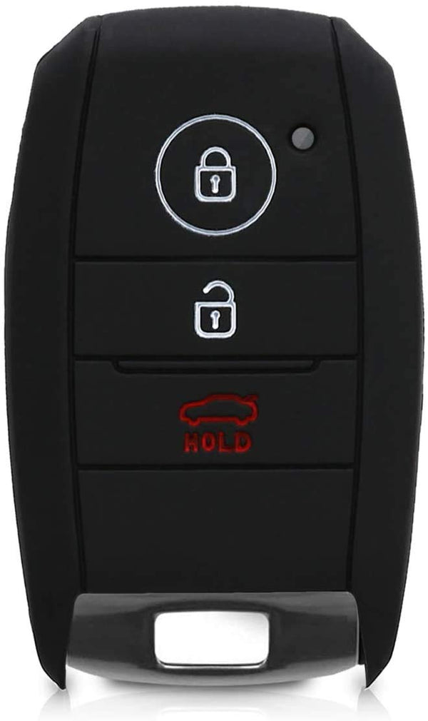 JVCV® Car Styling Soft Silicone Key Cover Compatible with Kia Seltos Sonet Carens 3 Button Smart Key - Don't Touch My Key