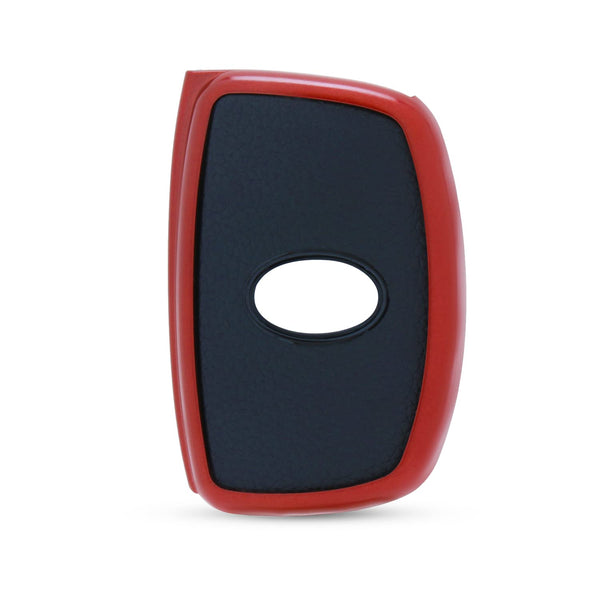 JVCV® Premium Soft TPU Leather Pattern Key Cover Compatible with Hyundai Smart Key