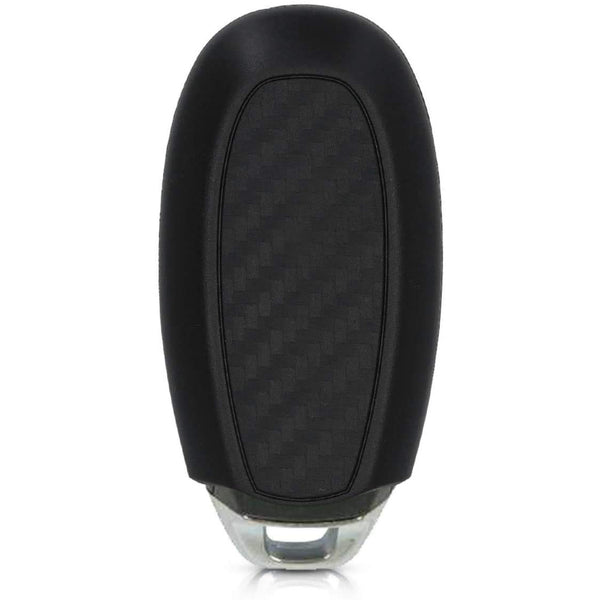 Silicone Carbon Fiber Pattern Key Cover Compatible With Maruti Suzuki Baleno Ciaz Vitara Brezza S Cross Swift Ignis And Toyota Urban Cruiser Smart Key (Black)