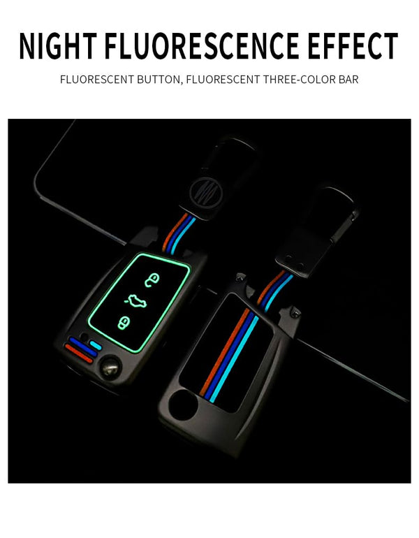 JVCV® Metal Key Cover compatible with Skoda Slavia Kushaq Taigun Tiguan Virtus Octavia Kodiaq Superb Folding Key