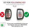 JVCV® Soft Handmade Leather Key Cover Compatible with New Hyundai Alcazar and Creta 4 Button Smart Key
