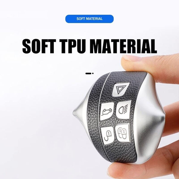 JVCV® Premium Soft TPU Leather Pattern Key Cover Compatible with Land Rover and Jaguar Smart Key