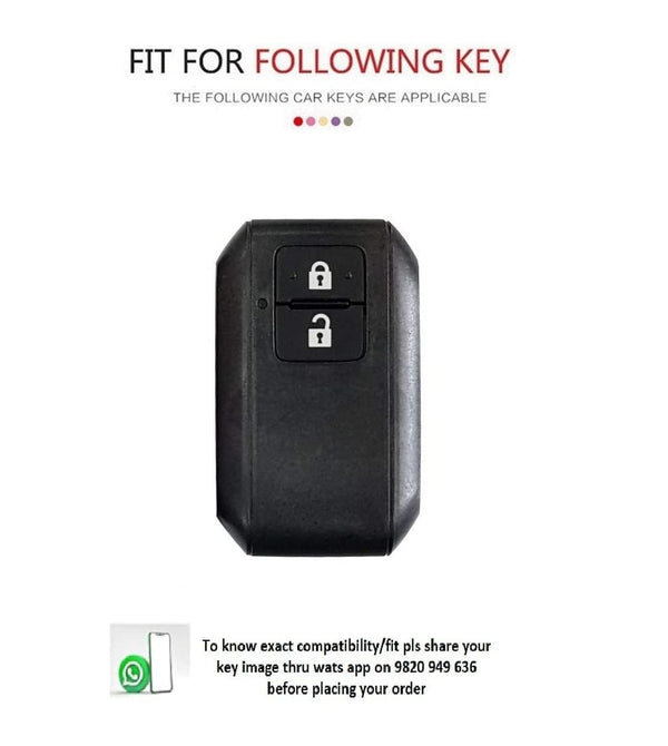 JVCV® Premium Soft TPU Leather Pattern Key Cover Compatible with Suzuki & Toyota Smart Keys