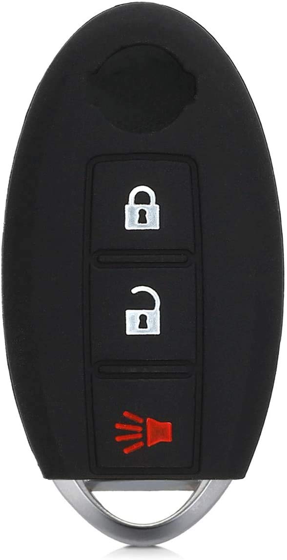 JVCV® Car Key Cover Compatible with Nissan Push Button Smart Key - Rally Stripe